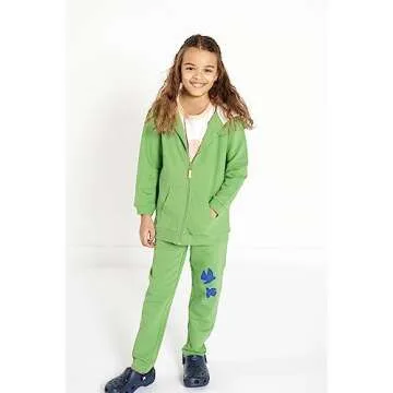 Crann Organic Kids' Zip-Up Hoodie in Green - Sustainable Style