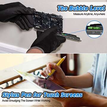 ZOOI Fathers Day Mens Gifts 9-in-1 Multitool Pen