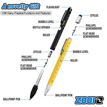 ZOOI Fathers Day Mens Gifts 9-in-1 Multitool Pen
