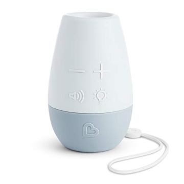 Munchkin Shhh… Baby Sleep Soother White Noise Sound Machine and Night Light, Portable for Travel, Blue