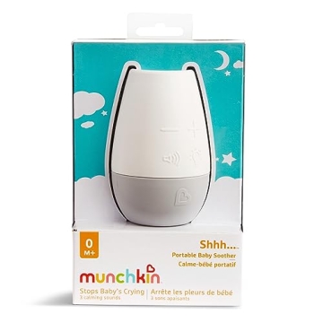 Munchkin Shhh… Baby Sleep Soother White Noise Sound Machine and Night Light, Portable for Travel, Blue