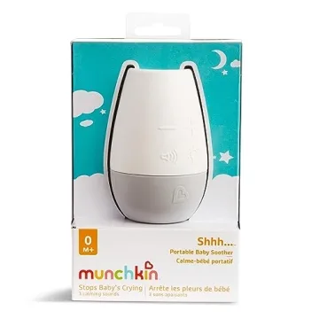 Munchkin Shhh… Baby Sleep Soother White Noise Sound Machine and Night Light, Portable for Travel, Blue
