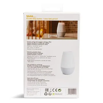 Munchkin Shhh… Baby Sleep Soother White Noise Sound Machine and Night Light, Portable for Travel, Blue