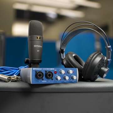 PreSonus AudioBox 96 Studio USB 2.0 Recording Bundle with Interface, Headphones, Microphone and Stud...