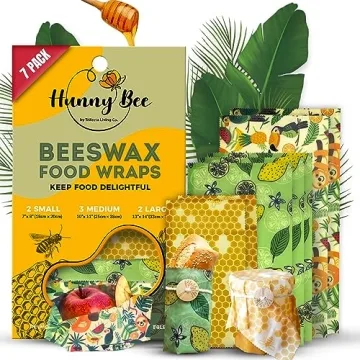 Trifecta Living Co. Beeswax Wraps - Eco-Friendly Food Storage Set of 7