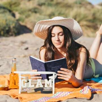 Belanttega Preppy Patch Cosmetic Bag - GLAM Chenille Varsity Letter Toiletry Bag Transparent PVC Zipper Makeup Bag Waterproof Portable Travel Bag Valentine's Day Gifts for Women Girls(White Glam)