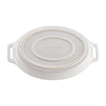 STAUB Ceramics Oval Baking Dish Set, 2-piece, White