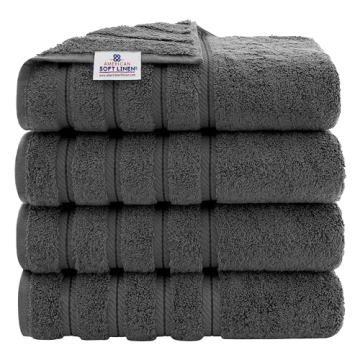 Luxury 4 Piece Bath Towel Set - Soft Turkish Cotton Towels