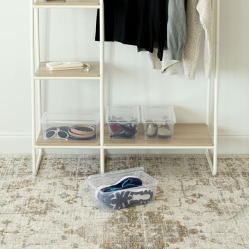 IRIS USA 6 Qt Stackable Clear Storage Box for Organizing