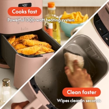 bella 4Qt Slim Air Fryer with Ceramic Nonstick Technology