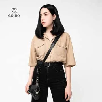 Leather Camera Strap for One Camera - Professional Single Leather Harness Shoulder Strap Quick Release Gear DSLR/SLR