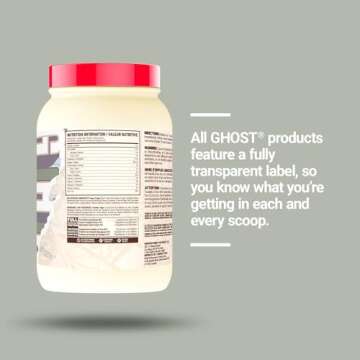 GHOST Vegan Protein Powder, Banana Pancake Batter - 2lb, 20g of Protein - Plant-Based Pea & Organic Pumpkin Protein - ­Post Workout & Nutrition Shakes, Smoothies, & Baking - Soy & Gluten-Free