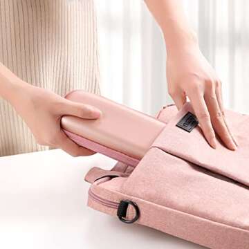 AGPTEK Case Holder for Apple Pencil, Elastic Strap Sleeve Pocket Protective Carrying Case for Samsung Stylus iPad Pro Pen, Pencil, Apple Pen Accessories, USB Cable, Pink