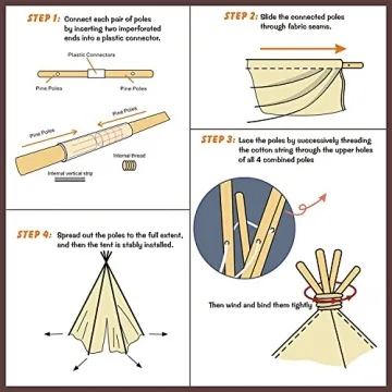 Lavievert Kids Teepee Tent - Waterproof Playhouse for Indoor Outdoor