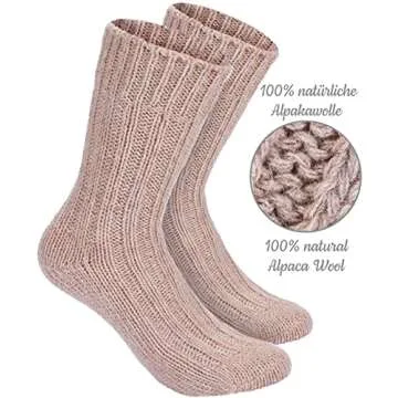 BRUBAKER Cozy Alpaca Socks Set - 4 Pairs for All