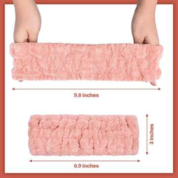 Chuangdi Spa Headband Set - 3 Soft Colors for Beauty