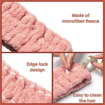 Chuangdi Spa Headband Set - 3 Soft Colors for Beauty