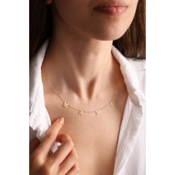 SINYARS 14K Gold Plated Mama Necklace for Women
