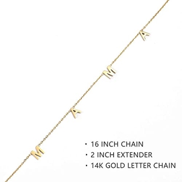 SINYARS 14K Gold Plated Mama Necklace for Women