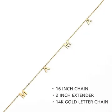 SINYARS 14K Gold Plated Mama Necklace for Women