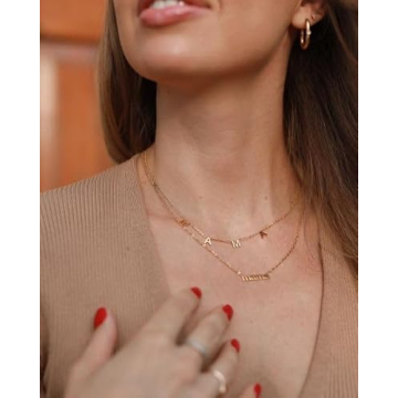 SINYARS 14K Gold Plated Mama Necklace for Women