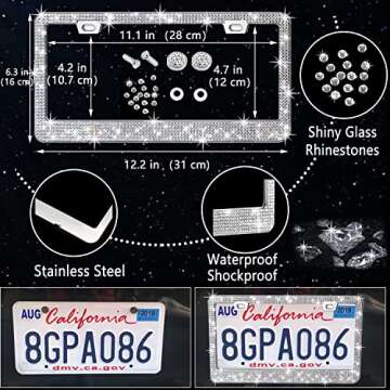 Stylish NBTEPEM 27 PCs Bling Car Accessories Set