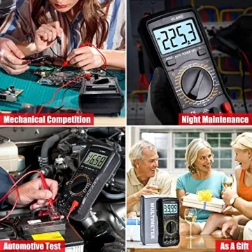 Cyeelves Digital Multimeter Auto-Ranging with Backlit LCD
