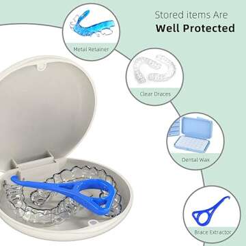 Ralegy Retainer Case, Slim Aligner Case, Night Guard and Mouth Guard, Premium Retainer Case, Retaine...