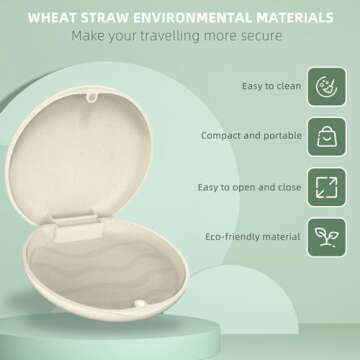 Ralegy Retainer Case, Slim Aligner Case, Night Guard and Mouth Guard, Premium Retainer Case, Retainer Mouth Guards Travel Case—Ivory