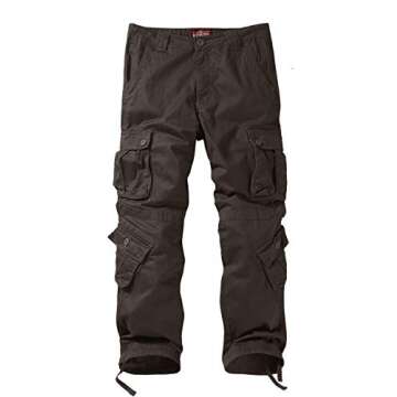 Match Men's Wild Cargo Pants(27,Dark Khaki)
