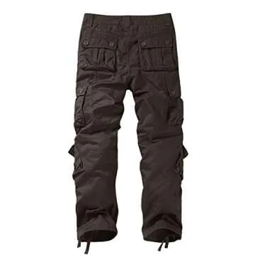 Match Men's Wild Cargo Pants(27,Dark Khaki)