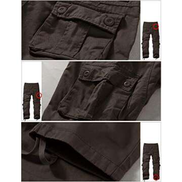 Match Men's Wild Cargo Pants(27,Dark Khaki)