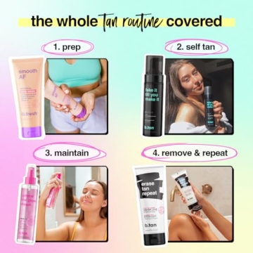 b.tan Dark Self Tanner Mousse for Perfect Sunless Tan