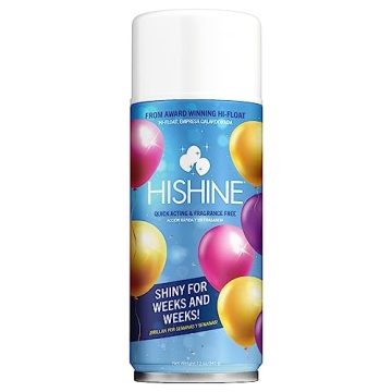 HI-SHINE Balloon Aerosol Spray 12oz: Precise Mist, No Drips, Instant Gloss - Enhance Decor for Birth...
