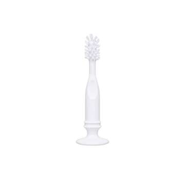 Ubbi Baby Bottle Brush Set, Bottle Brush and Nipple Brush, Baby Cleaning Essentials, Gray