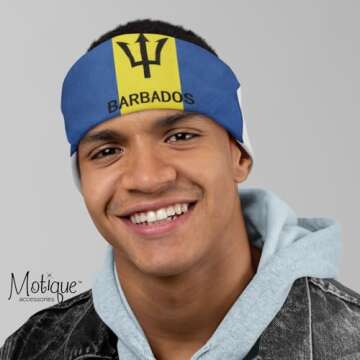 Motique Accessories Set of 3 Large Cotton Bandanas - Barbados