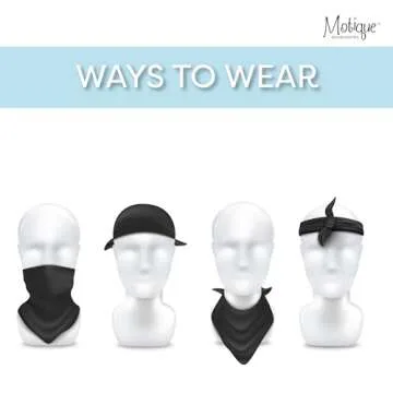 Motique Set of 3 Cotton Bandanas for Summer Style