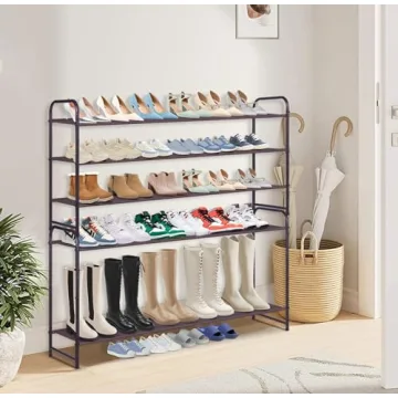 Large AOODA 3-Tier Shoe Rack with Stackable Design