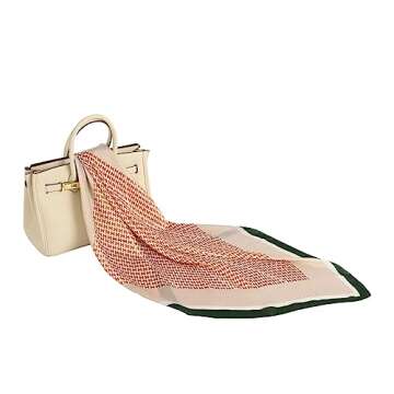 EXTREE Fashion Silky Satin Headscarf for Women Girls: Exquisite Pattern Lightweight Silk Graceful Scarfs 27.5 x 27.5 inches