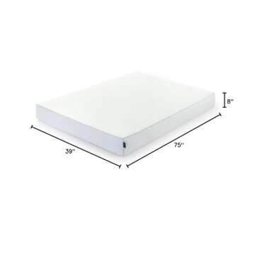 ZINUS 8 Inch Green Tea Cooling Gel Memory Foam Mattress, Twin, Fiberglass Free, Cooling Gel Foam, Pr...