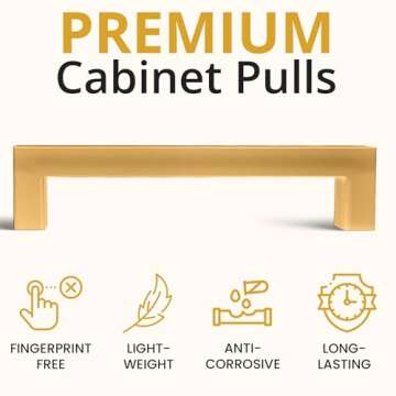 Mega Handles 12 Pack I Cabinet Pulls 5.5 Inch, Stainless Steel Cabinet Handle Pulls I Ideal for Kitc...