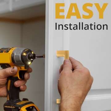 Mega Handles 12 Pack I Cabinet Pulls 5.5 Inch, Stainless Steel Cabinet Handle Pulls I Ideal for Kitchen Drawer, Cabinets, Door, Cupboard I Hardware for Cabinets - Hole Distance 5 Inch - Satin Brass