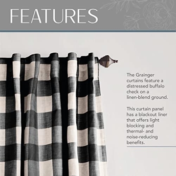 Elrene Grainger Buffalo-Check Blackout Window Curtain Panel
