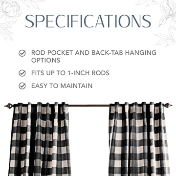 Elrene Grainger Buffalo-Check Blackout Window Curtain Panel