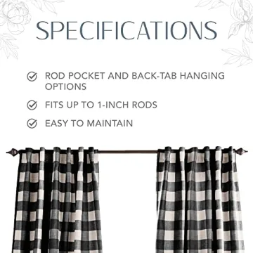 Elrene Grainger Buffalo-Check Blackout Window Curtain Panel