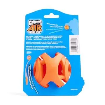 Chuckit! Air Fetch Ball Dog Toy - Size Large - For Dogs 60-100 lbs - Bouncy and Durable - Hollow Design - 3-inch Diameter - Pack of 1
