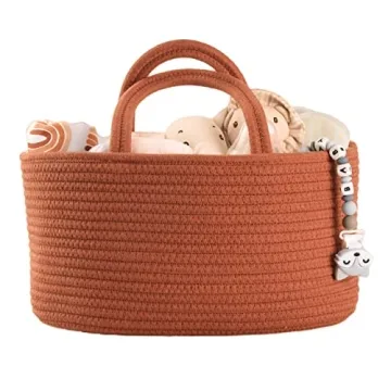 Stylish Baby Diaper Caddy Organizer - Portable Holder for Newborn Essentials