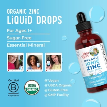 Liquid Ionic Zinc Supplement for Immune Support Vegan Gluten-Free