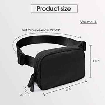 AslabCrew Adjustable Belt Bag for Hiking & Travel