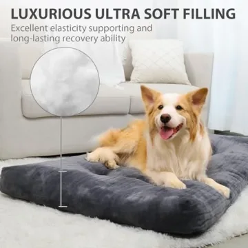 Washable Dog Crate Bed for Large Dogs Fluffy Comfy